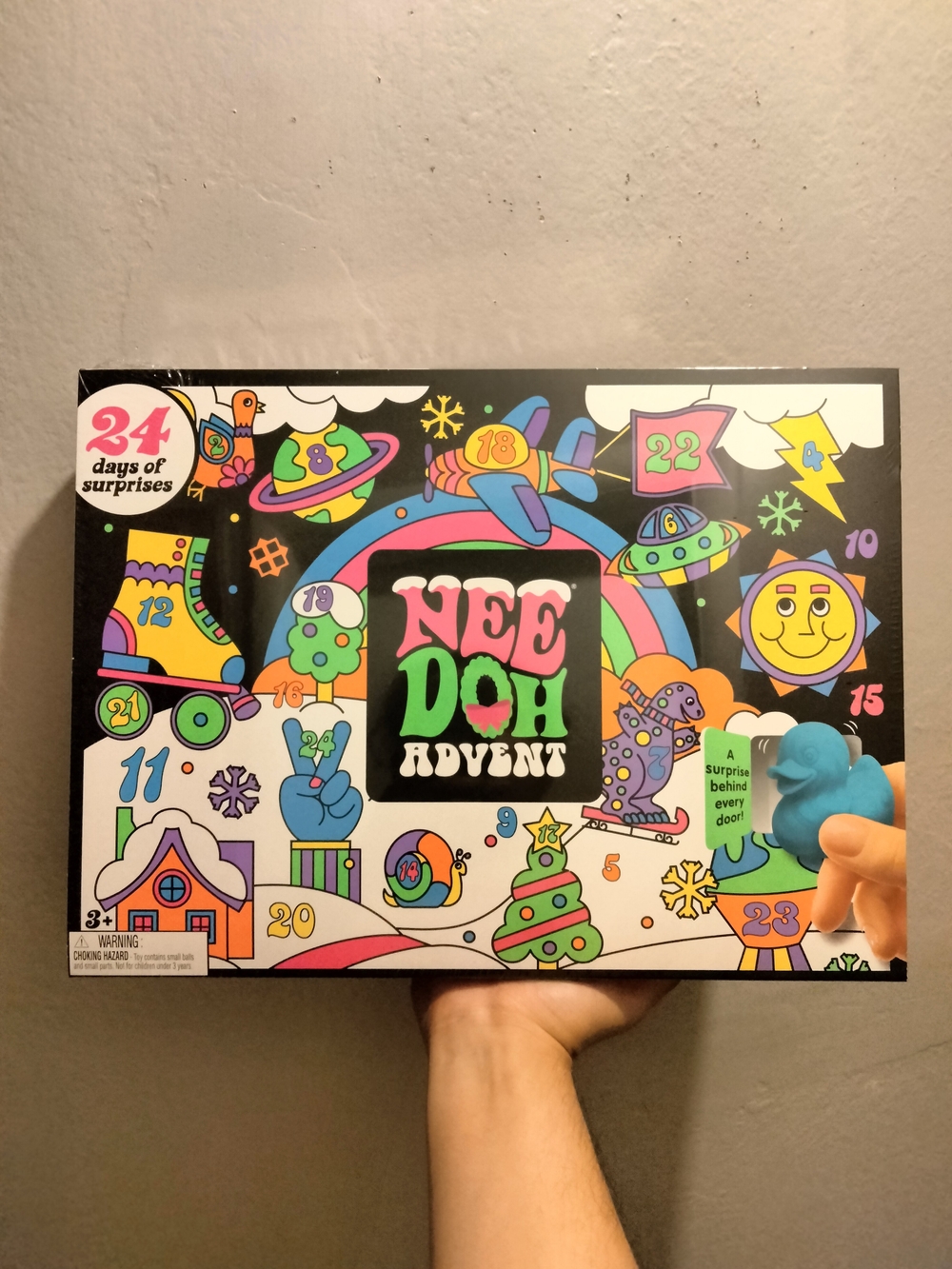 Authentic Schylling NeeDoh 2026 Holiday Advent Calendar Christmas Countdown